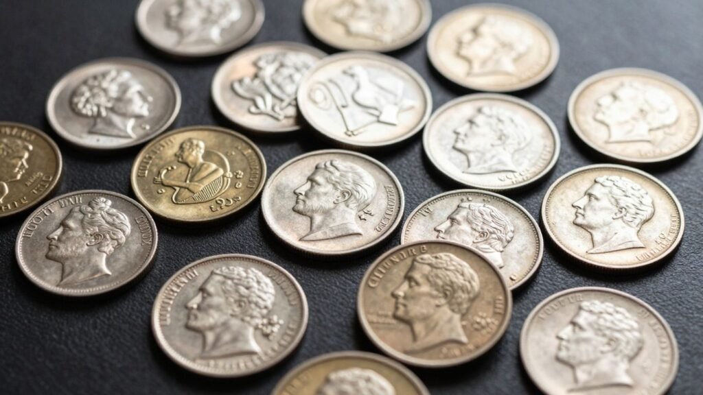 Variety of collectible coins for sale in Austin.