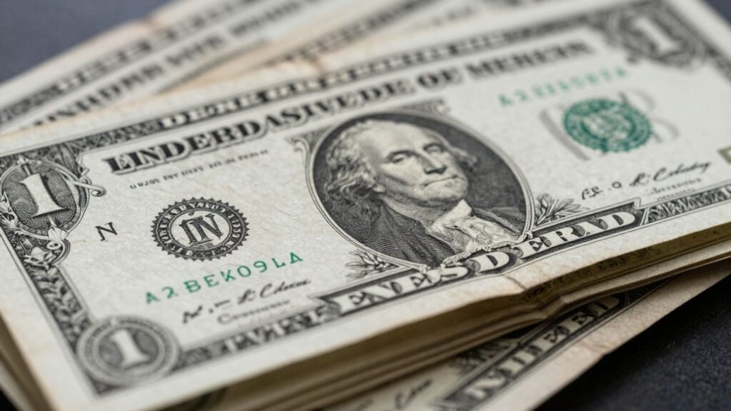 Stack of old silver certificates