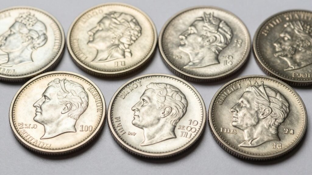 Mint and proof coins comparison