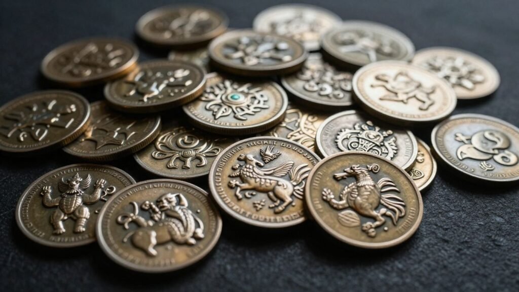 Pile of fantasy coins in Austin, TX