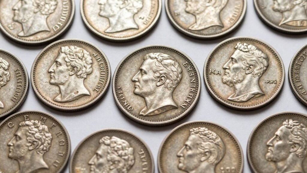 Collection of rare Austin TX half-cent coins