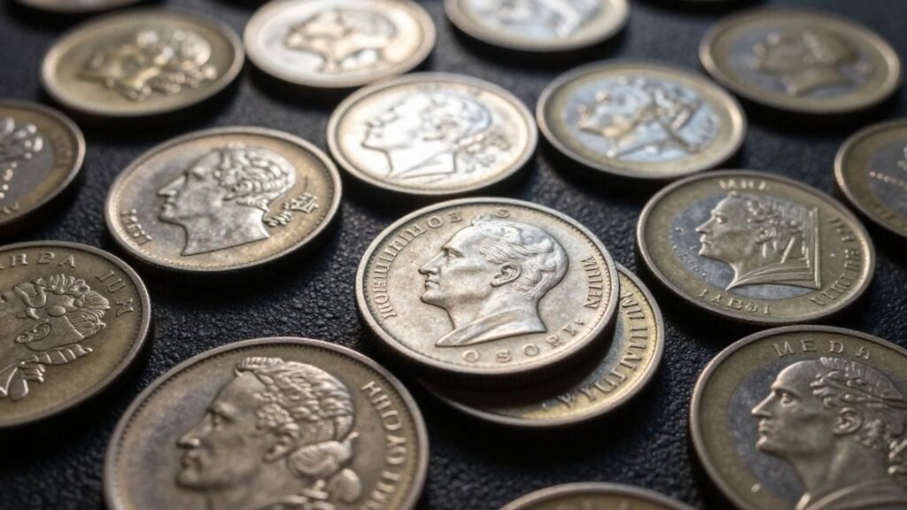 Collection of valuable token coins for sale in Austin.