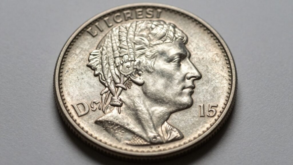 Buffalo nickel coin close-up