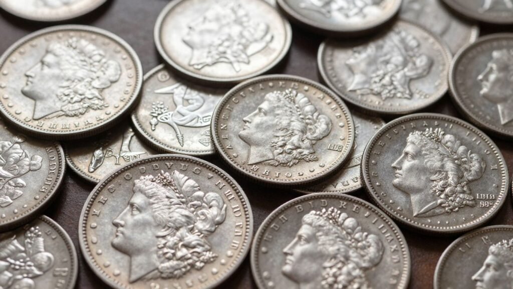 Collection of vintage silver coins