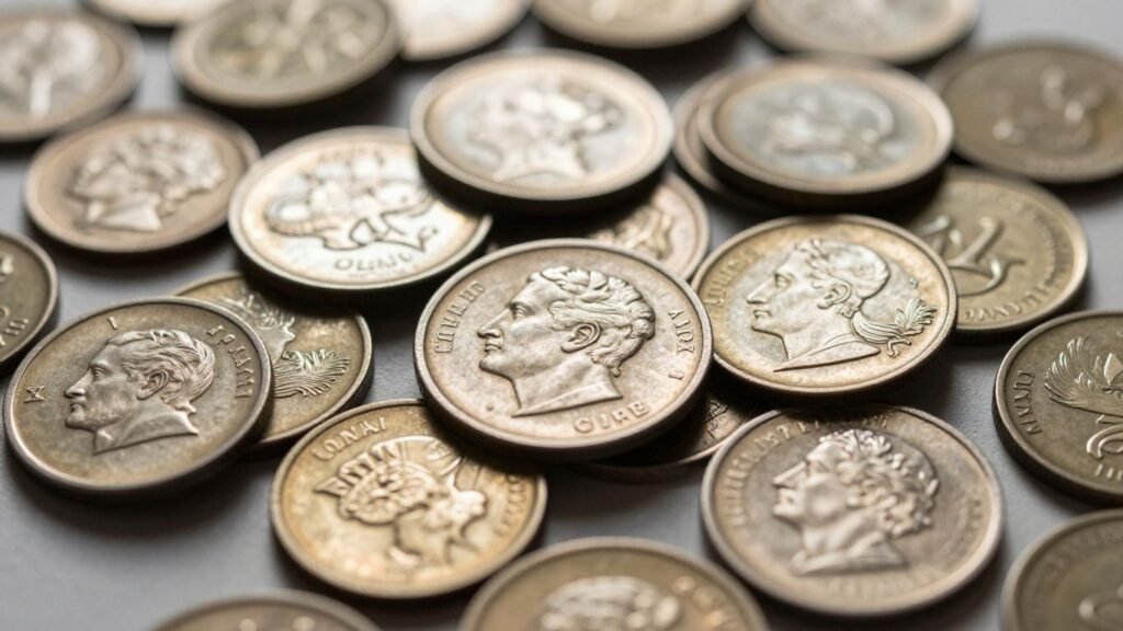 Collection of valuable coins in Austin, TX.