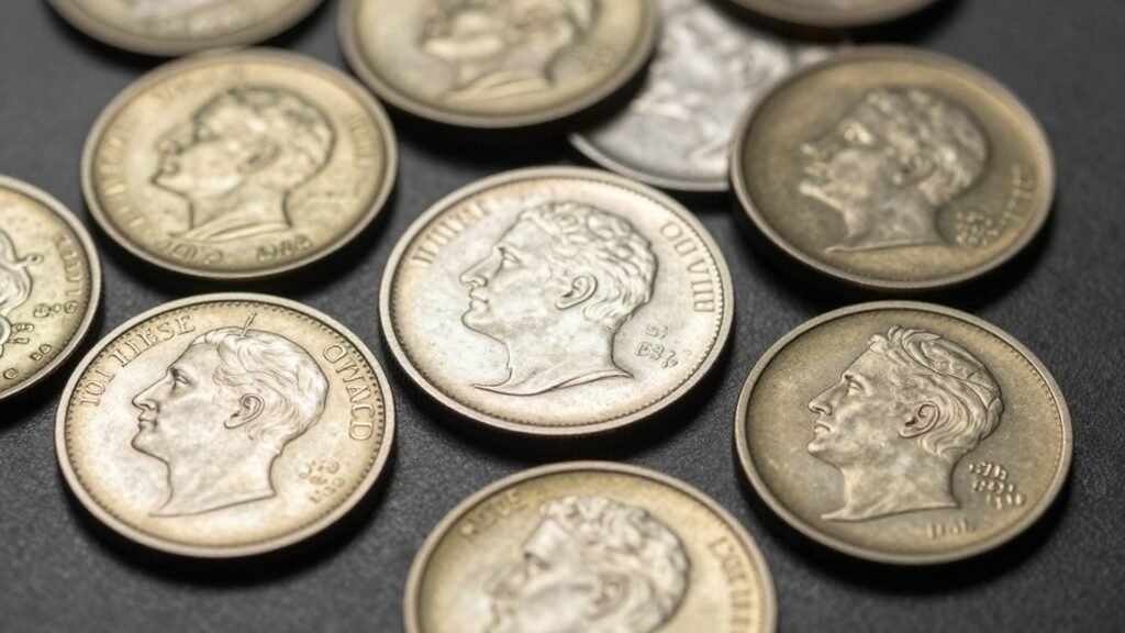 Rare die trial coins with intricate details and errors.